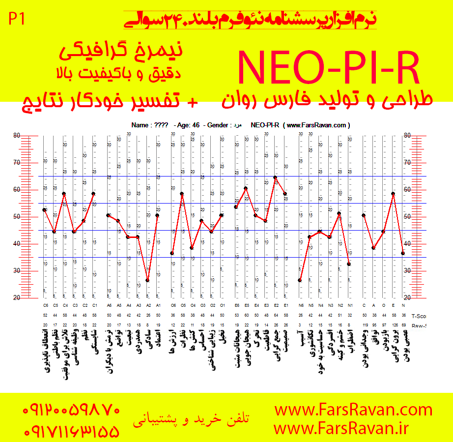 NEO-Pi-R نئو فرم بلند تولیدی فارس روان